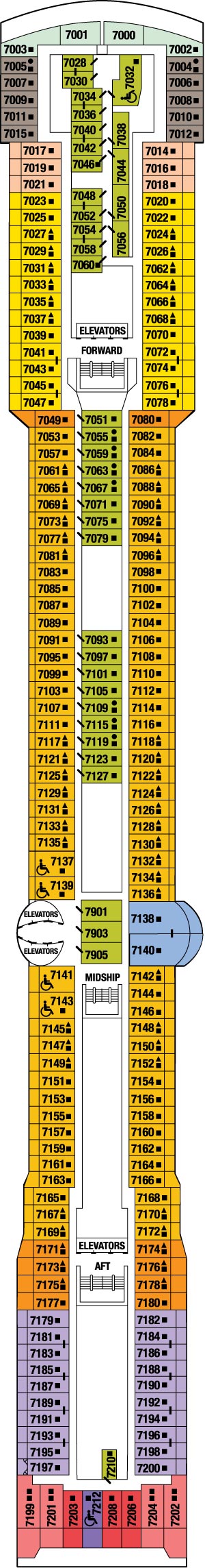 Deck 7 - Vista Deck deckplan