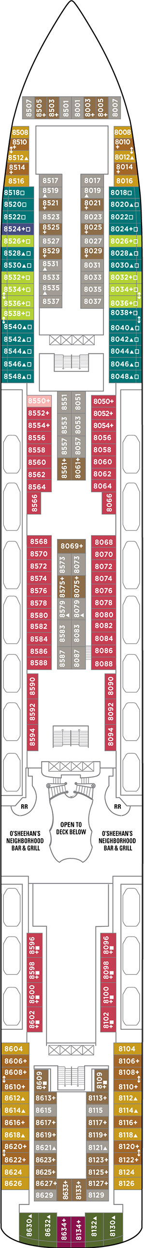 Deck 8 deckplan