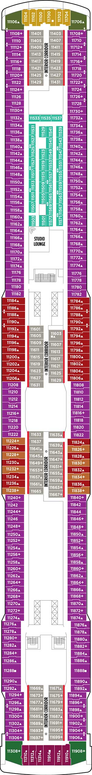 Deck 11 deckplan