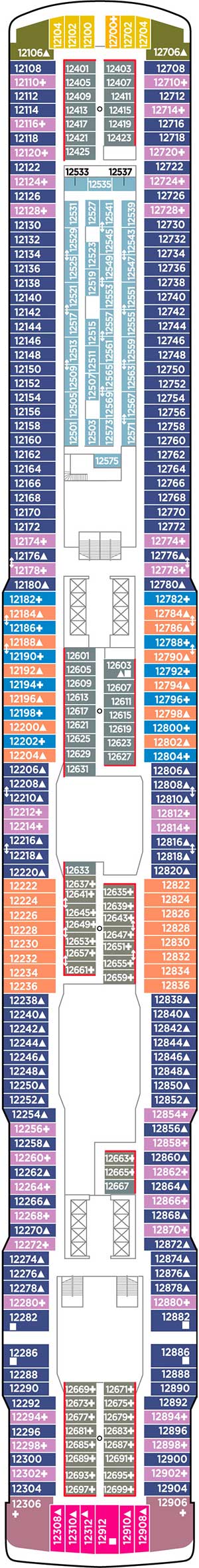 Deck 12 deckplan