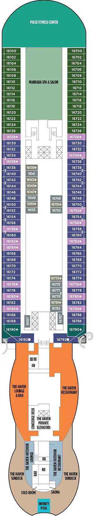 Deck 16 deckplan