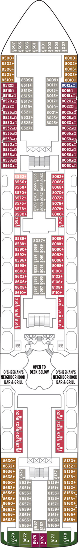 Deck 8 deckplan