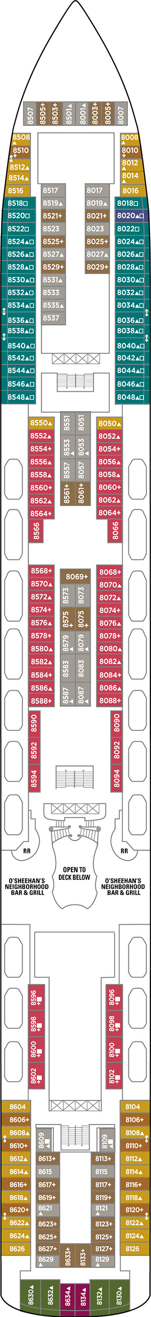 Deck 8 deckplan