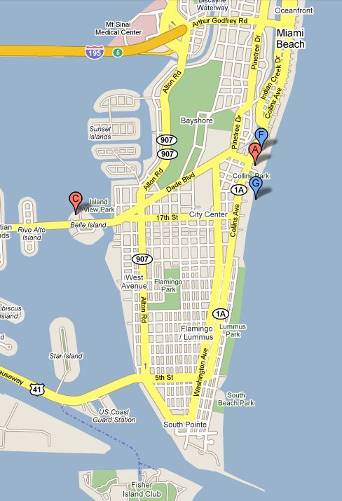 Map Of South Beach W South Beach - Map/Location